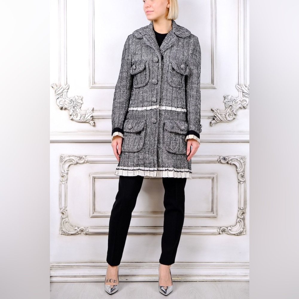 Marc Jacobs | vintage Runway Piece Black & White Mock Tweed Coat